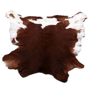 Farmhouse Accent Real Cowhide Fur Rug Or Throw Blanket